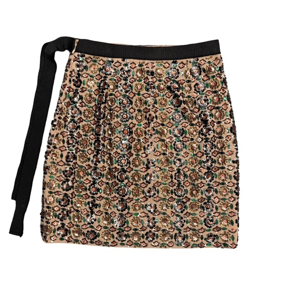 J. Crew Collection Rare Embellished Size 4 Beaded Skirt Festive Holiday 2018 - Picture 3 of 16